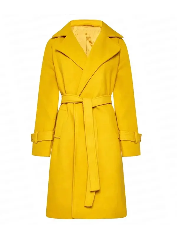 The Substance Demi Moore Yellow Coat