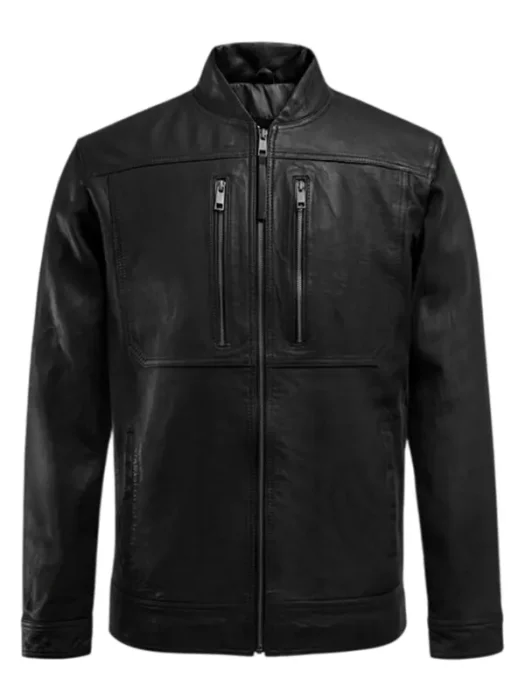 Thunder Storm Black Biker Leather Jacket