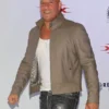 Vin Diesel Gray Leather Jacket