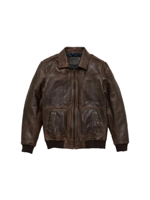 Vintage Lambskin A2 Brown Leather Bomber Jacket