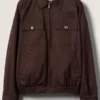 Washed gabardine blouson jacket