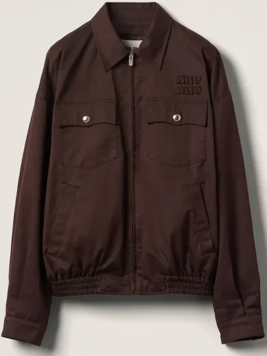 Washed gabardine blouson jacket