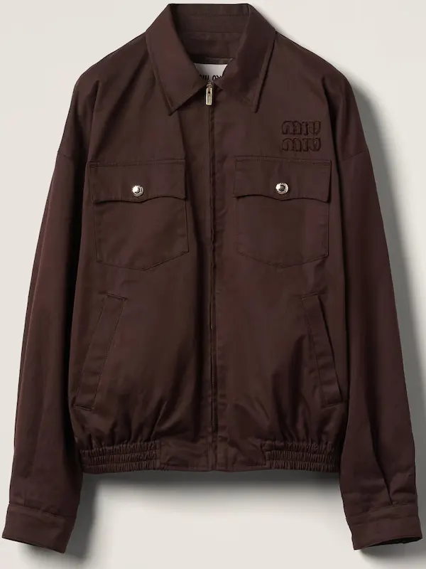 Washed gabardine blouson jacket