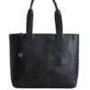 Women Black Lyra Leather Tote Bag