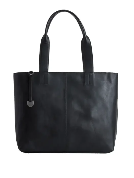 Women Black Lyra Leather Tote Bag