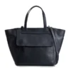 Women Tess Leather Small Tote Bag Midnight Blue