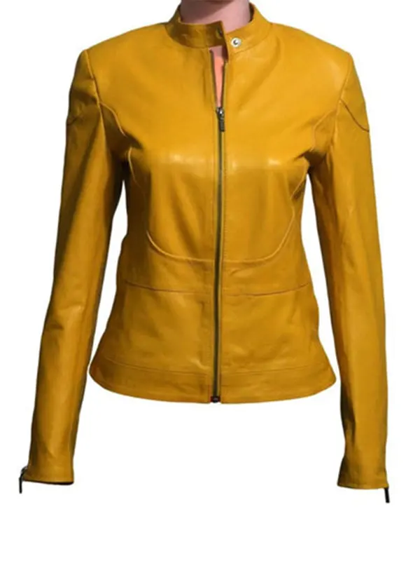 Yellow Leather Jacket Megan Fox