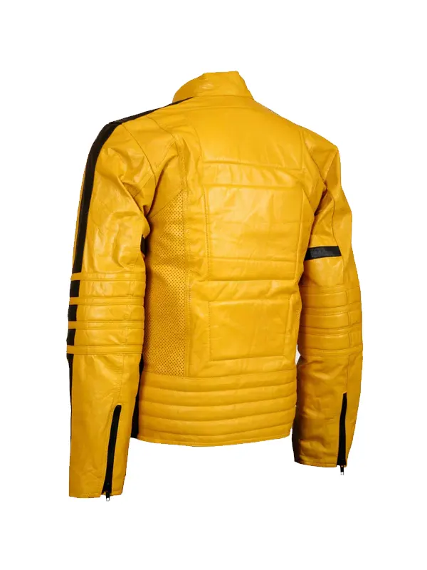 Yellow Motorcycle Jacket Back