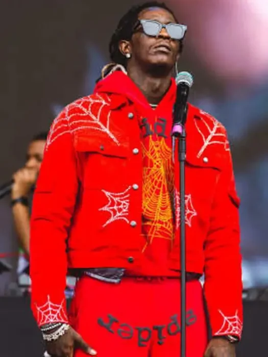 Young Thug Spider X Worldwide Denim Red Jacket