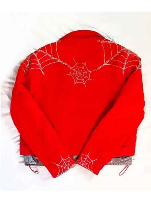 Young Thug Spider X Worldwide Denim Red Jacket Back