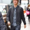 Ansel Elgort Leather Black Jacket