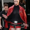 Anya Taylor Joy Classic Red Leather Jacket