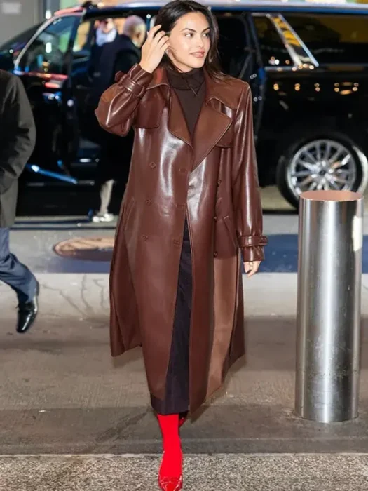 Camila Mendes Leather Coat