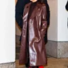 Camila Mendes NYC Leather Coat