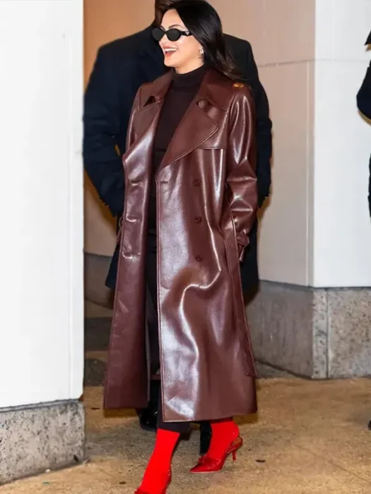 Camila Mendes NYC Leather Coat