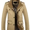 Classic Khaki Winter Military Coat