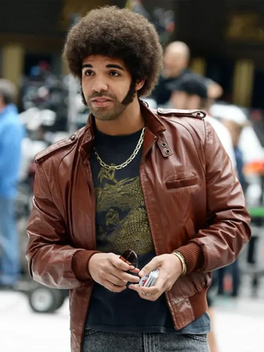 Drake Graham Anchorman 2 The Legend Continues Brown Leather Jacket