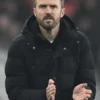 English Coach Michael Carrick Black Puffer Hooded Jacket