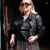 Florence Pugh Black Leather Jacket