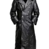 German Classic Officer War Black Trench Coat