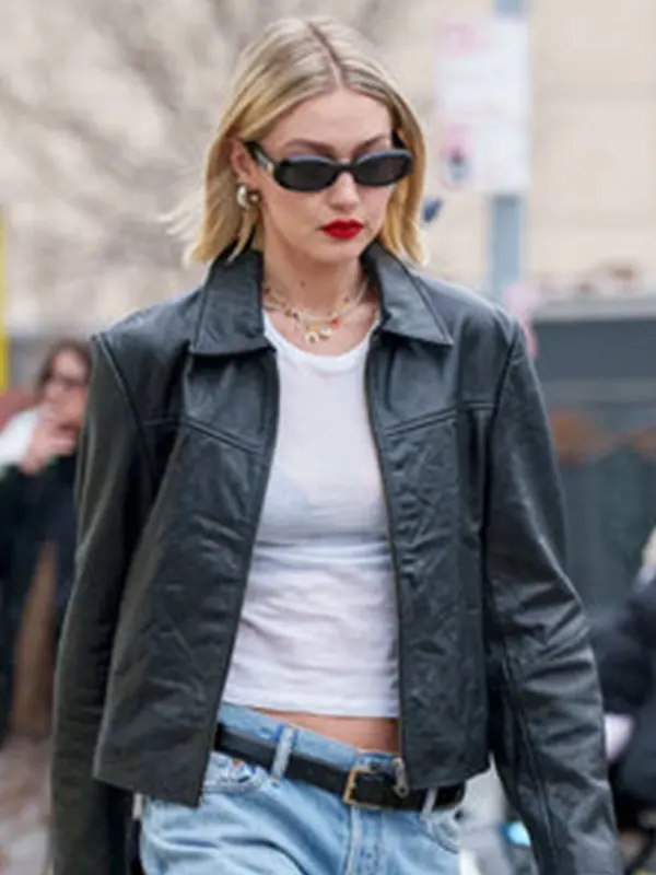 Gigi Hadid Celebrity Leather Jackets