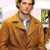 Henry Cavill Brown Leather Jacket