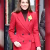 Kate Middleton Pontypridd Market Visit Red Coat