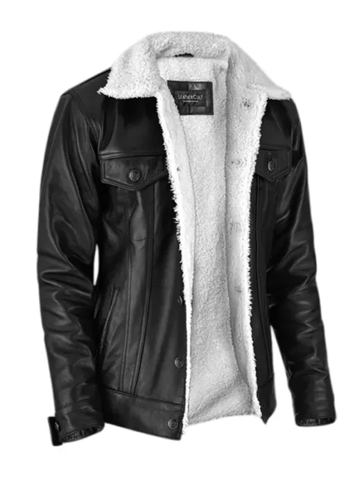 Leather Sherpa Jacket