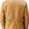 Mens Camel Brown Biker Leather Jacket Back