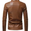 Mens Casual Brown Slim Fit Jacket Back