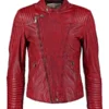 Men’s Sheepskin Leather Cafe Racer Biker Jacket