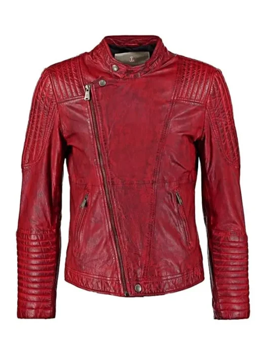 Men’s Sheepskin Leather Cafe Racer Biker Jacket