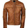 Mens Vintage Retro Biker Jacket