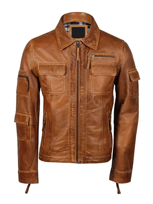 Mens Vintage Retro Biker Jacket