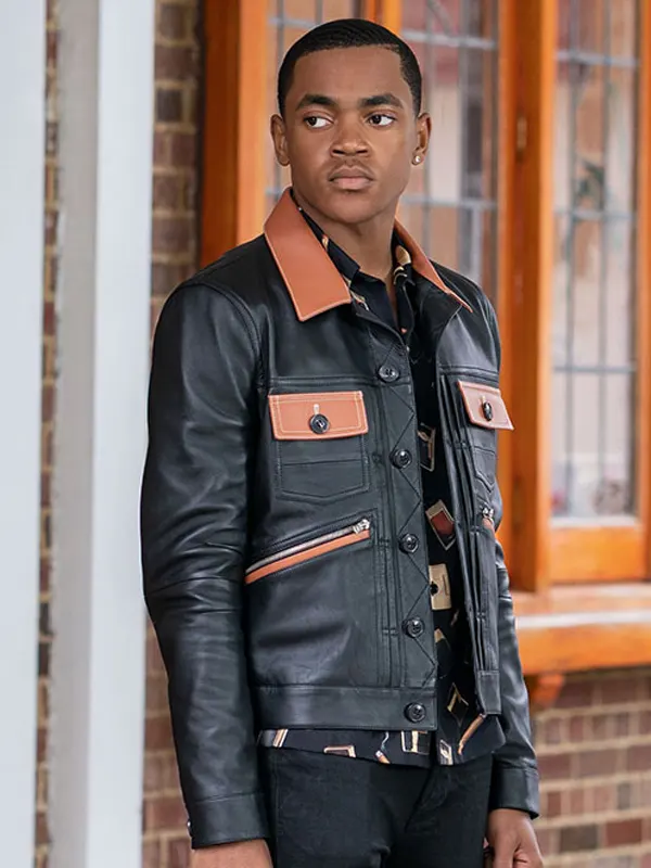 Michael Rainey Jr. Power Book II Ghost Black Leather Jacket