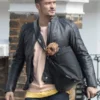 Orlando Bloom Black Leather Jacket