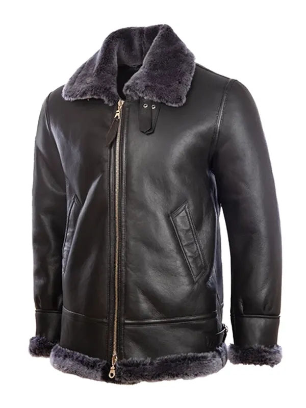 RAF Black B3 Shearling Jacket