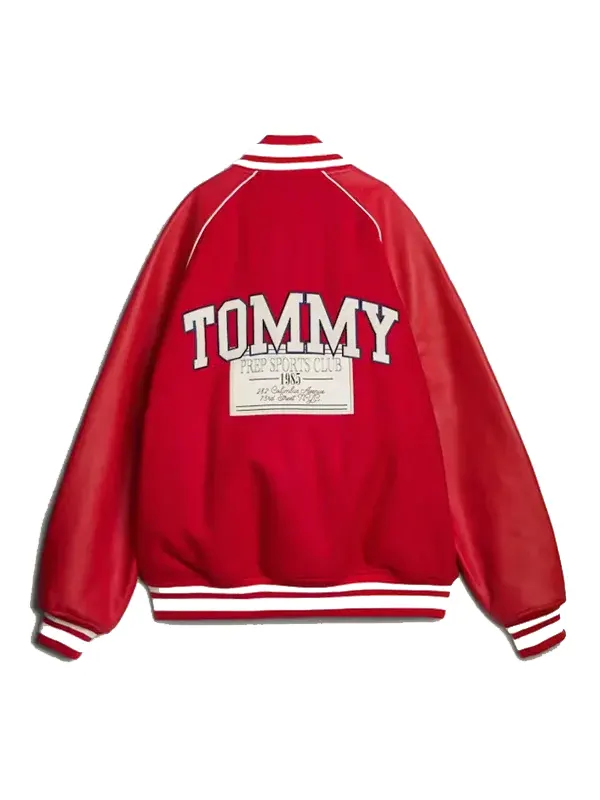 Relaxed Padded Varsity Jacket Back