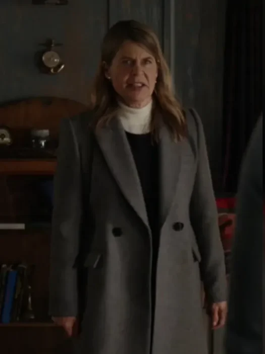 Resident Alien Linda Hamilton Grey Coat