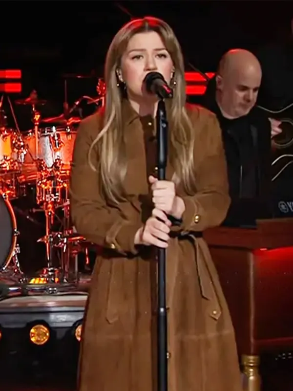 The Kelly Clarkson Show Kelly Suede Coat