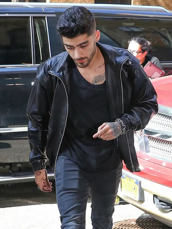 Zayn Malik Black Leather Jacket