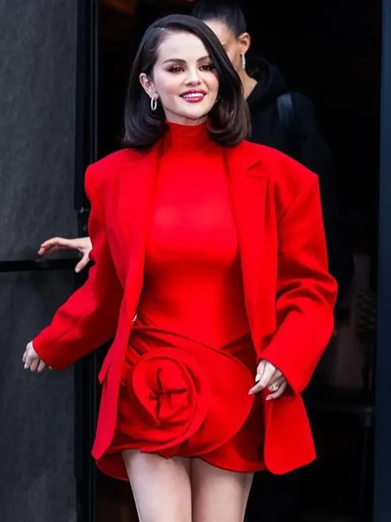 Selena Gomez Rare Beauty Event Red Blazer