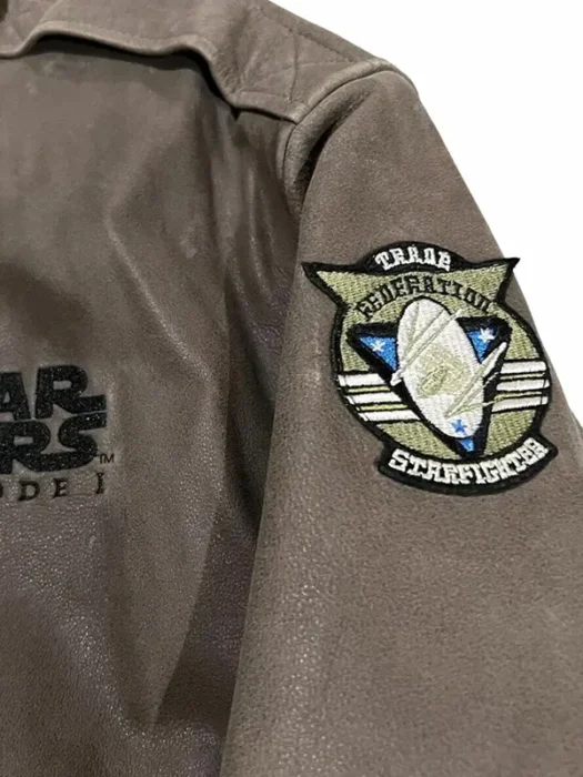 Star Wars Starfighter Naboo Bravo Squadron Leather Jacket