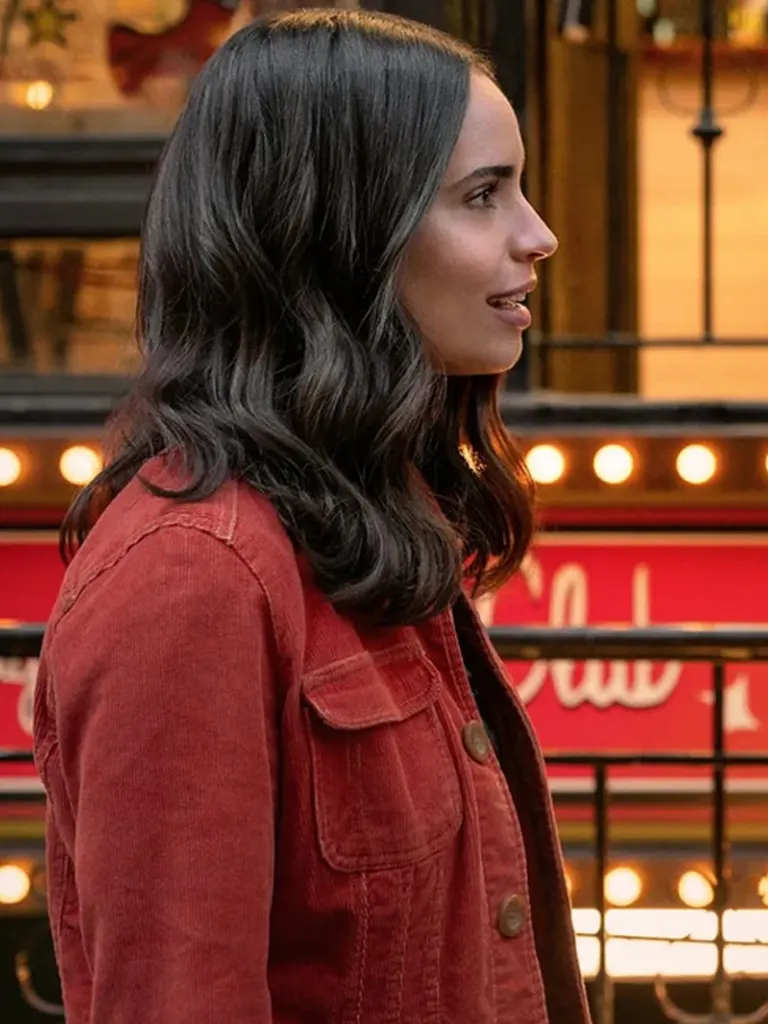 The Life List Sofia Carson Red Denim Jacket