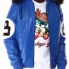 8 Ball Blue Genuine Leather Jacket