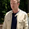 Aaron Paul Need For Speed White Leather Jacket