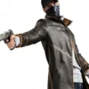 Aiden Pearce Watch Dogs Leather Trench Coat