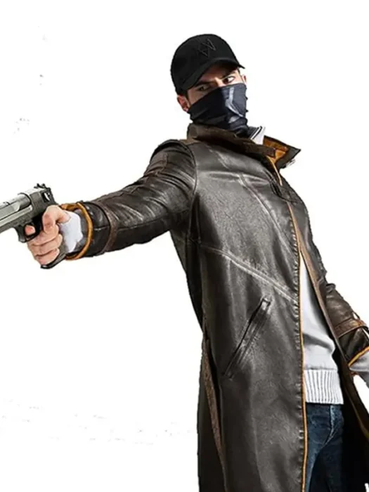 Aiden Pearce Watch Dogs Leather Trench Coat