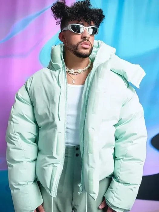 American Music Awards Bad Bunny Puffer Hooded Jacket