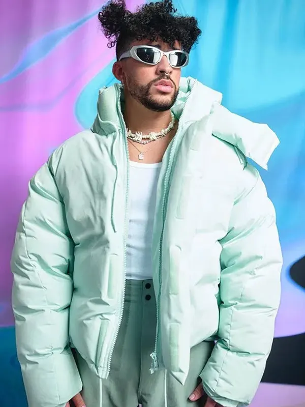 American Music Awards Bad Bunny Puffer Hooded Jacket